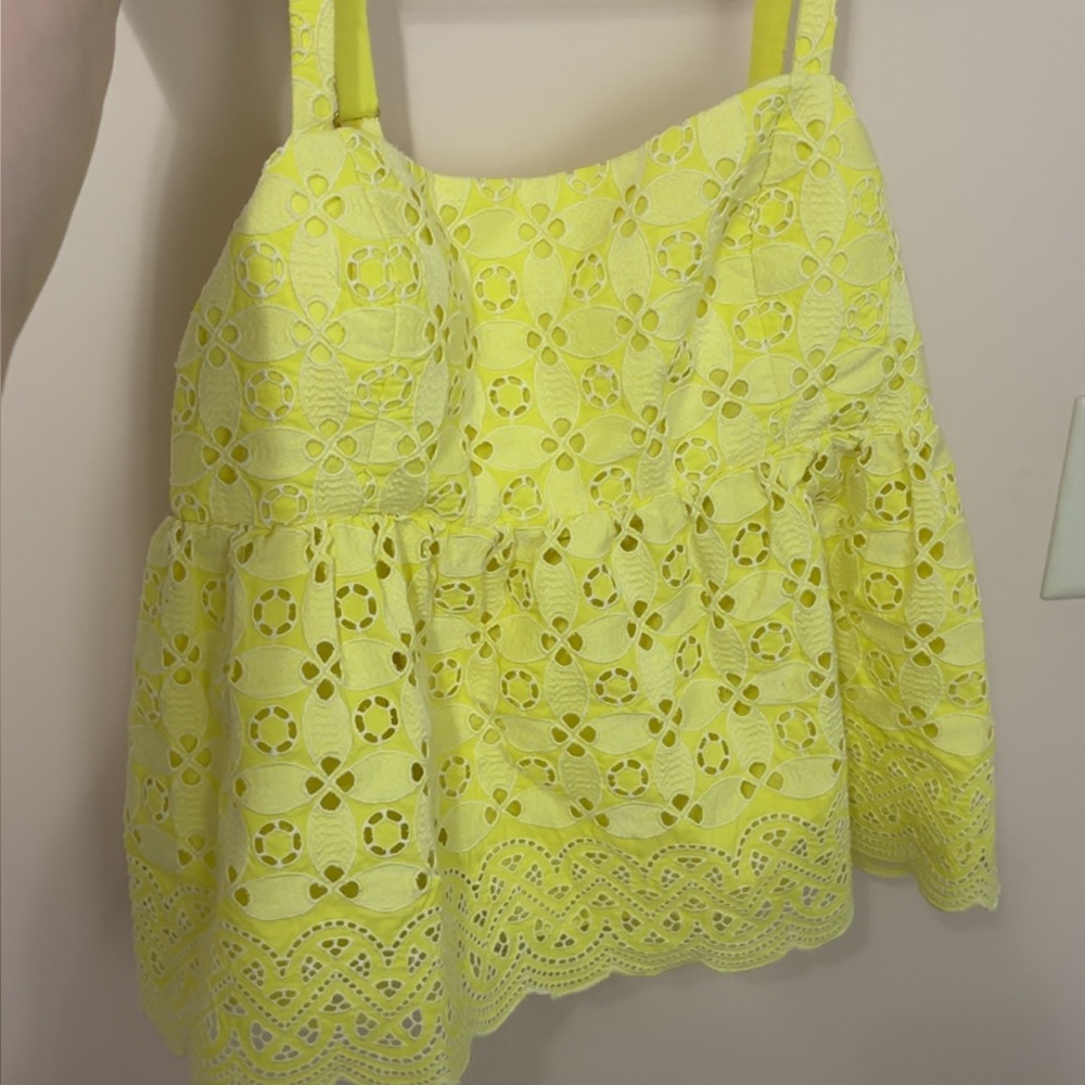 Lilly Pulitzer Yellow tie back tank